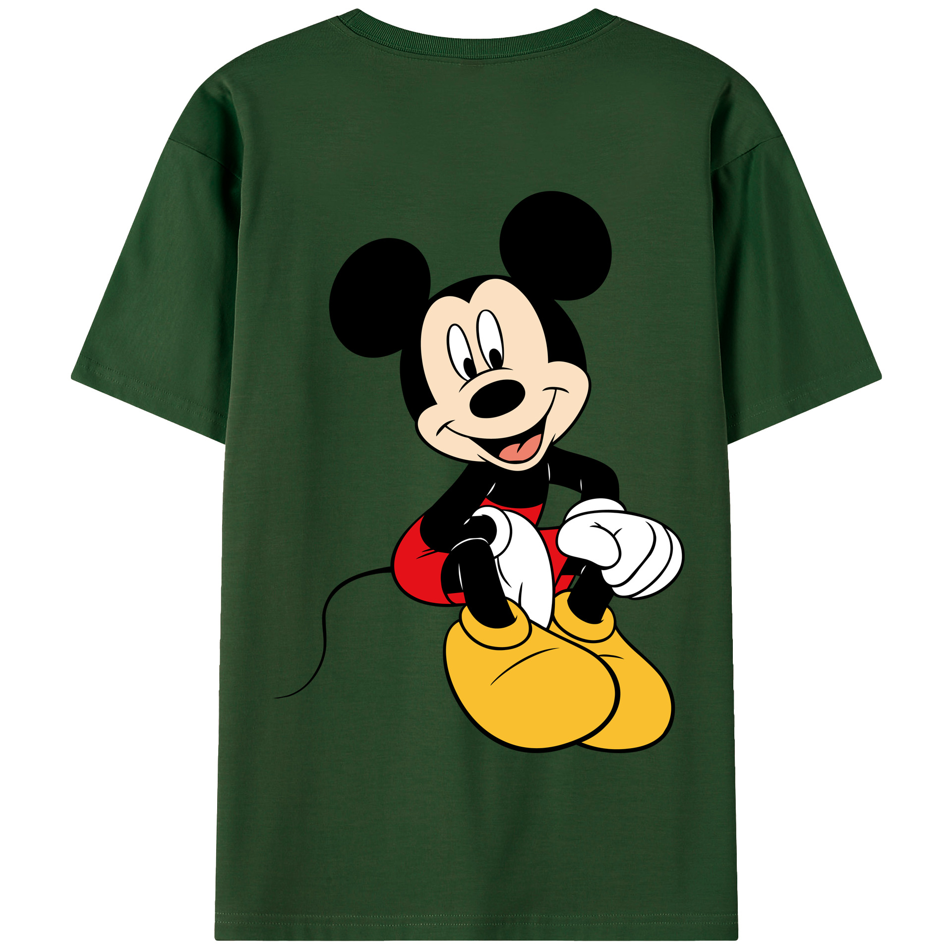 （画像用） ミッキーマウス Mickey Mouse 綿100％半袖Tシャツ（背面プリント）